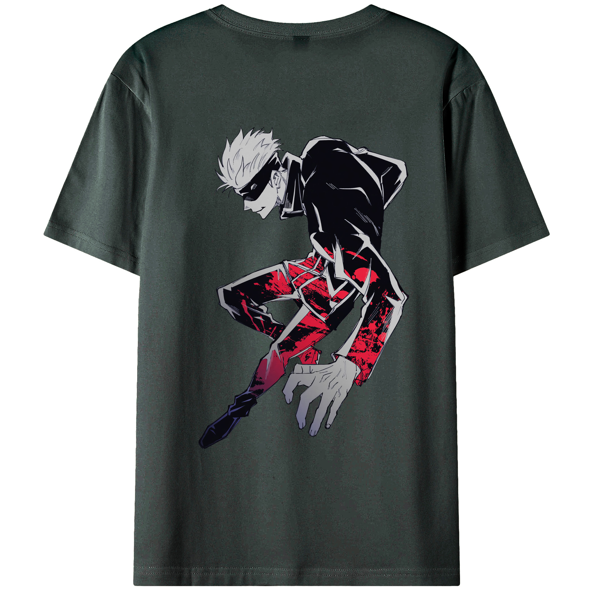 （画像用） 呪術廻戦 Jujutsu Kaisen 綿100％ メンズ半袖Tシャツ（バックプリント） 通気性